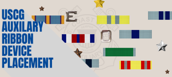 Coast Guard Auxiliary Ribbon Device Placement Guide