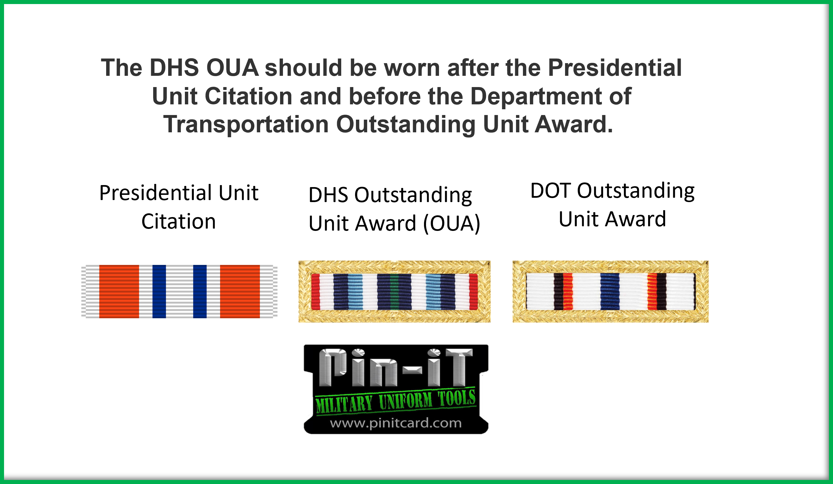 pinit Where and how should the new DHS Outstanding Unit Award be worn