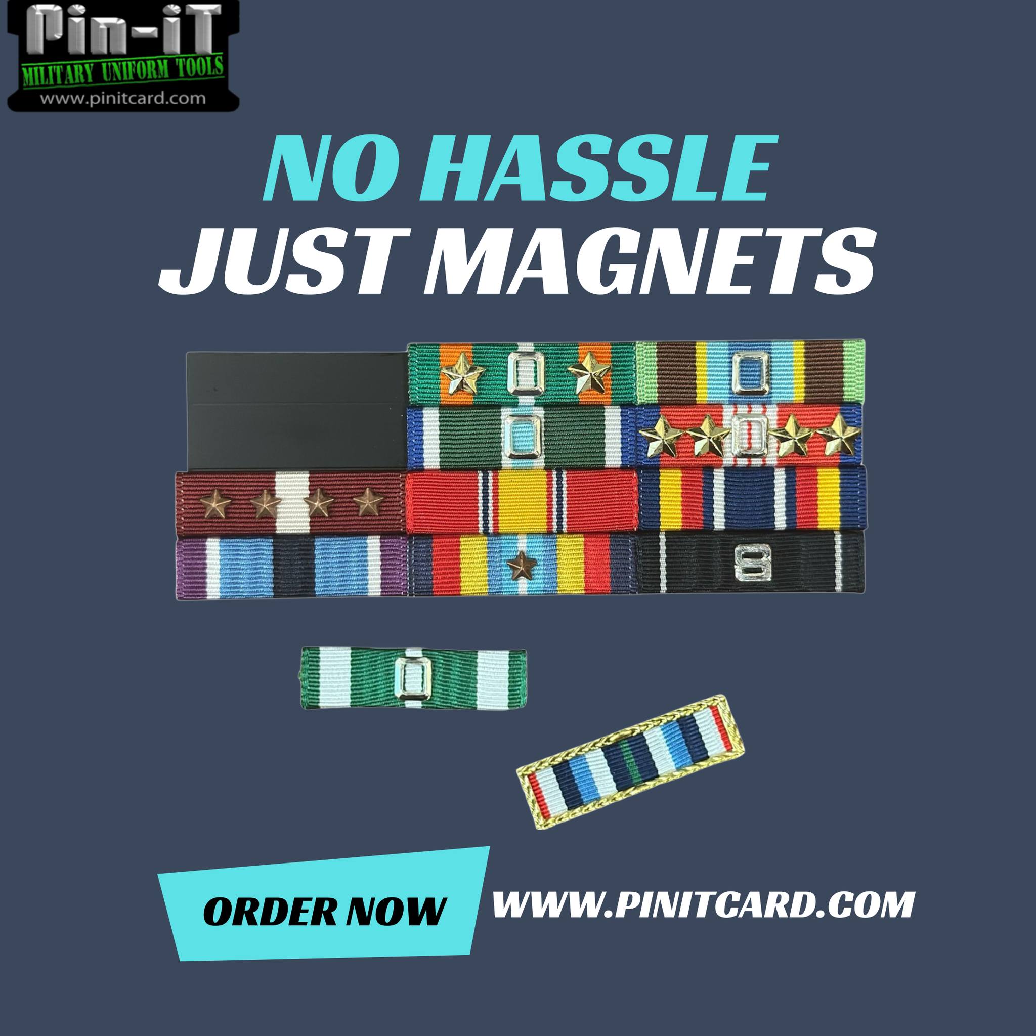 magnetic thin ribbons for easy updates.
