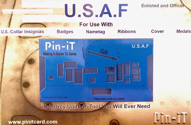 USAF Pin-iT Card, USAF Uniform Measurement tool | Make It Easier To Serve