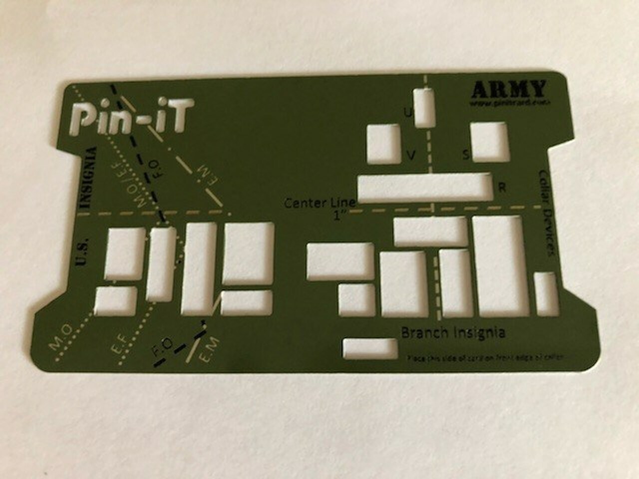 US Army Pin-iT Card, Army uniform Measuring tool | Make It Easier To Serve