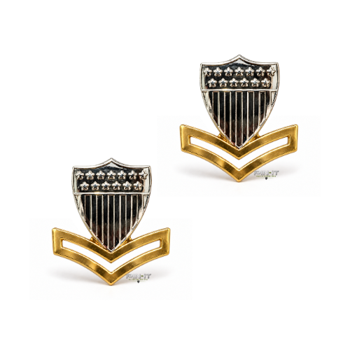 USCG Petty Officer Second Class (E-5) Metal Collar Devices – Pair