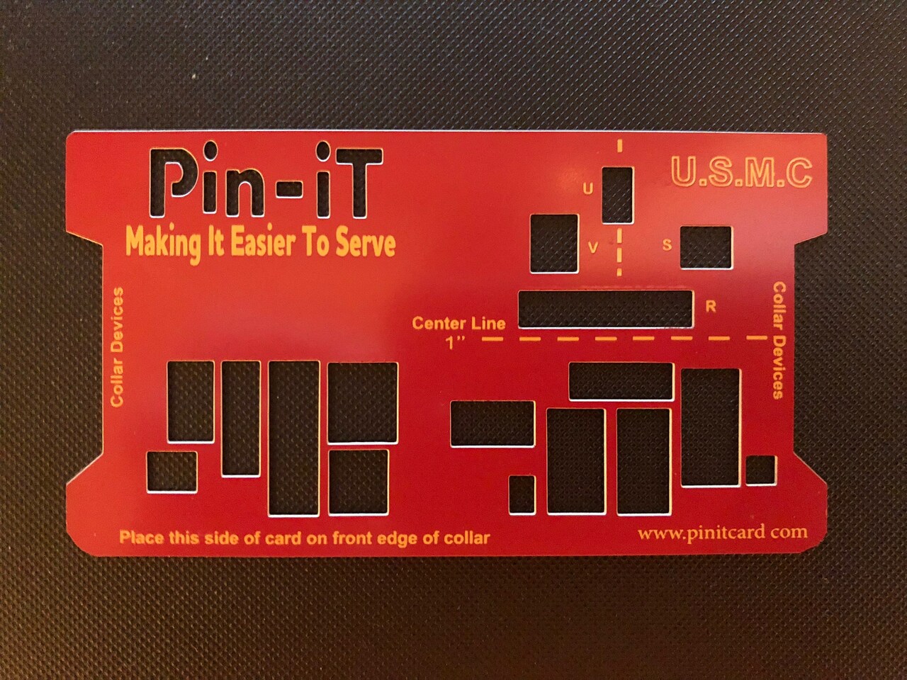 USMC Pin-IT Card, A Military Uniform measuring Gauge | Make It Easier To  Serve