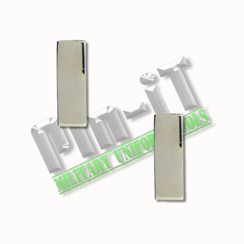 US Navy & Coast Guard LTJG Officer Rank Collar Device - Silver Mirror Finish (O-2)