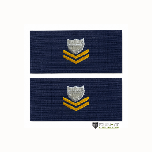 USCG E-5 Petty Officer Second Class Collar Device – Blue Ripstop