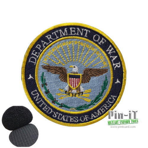 4.25" Department of WAR Patch- Embroidered Velcro Hook & Loop Tactical Morale Patch