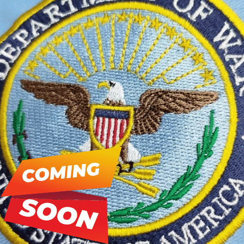 4.25" Department of WAR Patch- Embroidered Velcro Hook & Loop Tactical Morale Patch