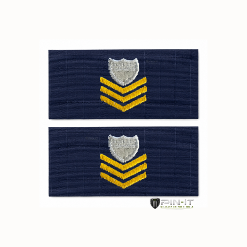 USCG E-6 Petty Officer First Class Collar Device – Blue Ripstop
