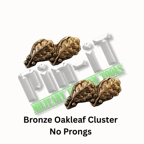 Prongless Double Bronze Oak Leaf Cluster | Glue-On Ribbon Device