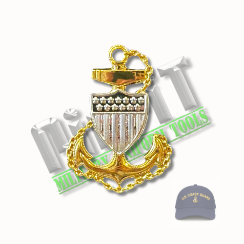 US Coast Guard CPO E-7 Cap Device | Ball Cap & Garrison Cover Size