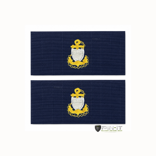 USCG E-7 Chief Petty Officer CPO Collar Device – Blue Ripstop