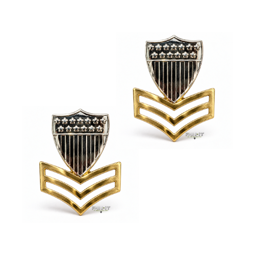 USCG Petty Officer First Class (E-6) Metal Collar Devices – Pair