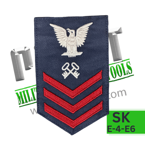 Coast Guard USCG E6 Rating Badge: SK STOREKEEPER
