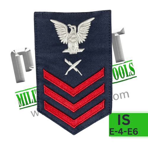 Coast Guard USCG E6 Rating Badge: IS INTELLIGENCE SPECIALIST