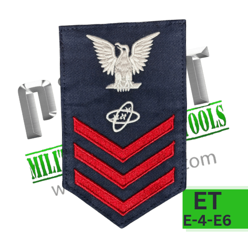 Coast Guard USCG E6 Rating Badge: ET ELECTRONIC TECHNICIAN