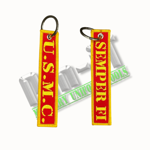 USMC Embroidered Keychain