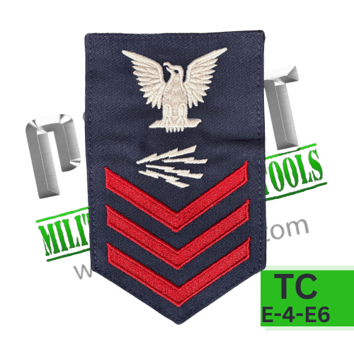 Coast Guard USCG E6 Rating Badge: TC TELECOMMUNICATIONS SPECIALIST