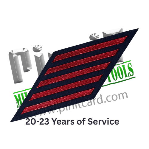 USCG Hashmark-5 service stripes- 20 to 23 years of service