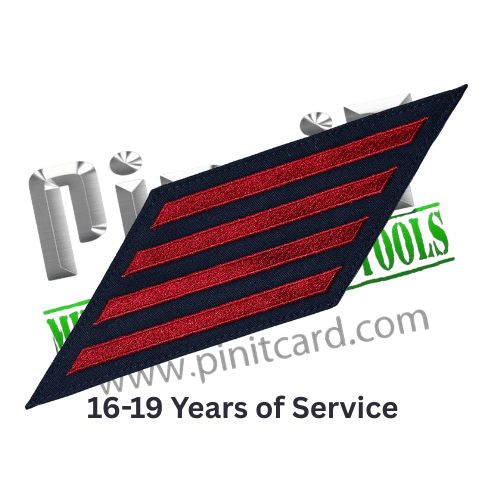 USCG Hashmark-4 service stripes- 16 to 19 years of service