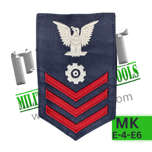 Coast Guard USCG E6 Rating Badge: MK  MACHINERY TECHNICIAN