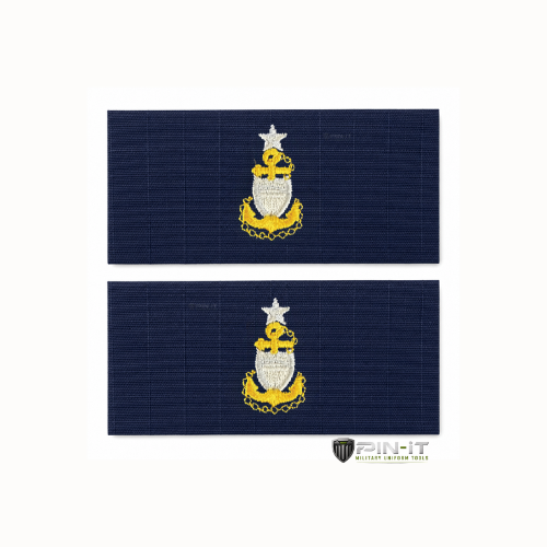 USCG E-8 Senior Chief Petty Officer SCPO Collar Device – Blue Ripstop